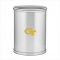 Collegiate Logo Brushed Chrome Mylar Oval Wastebasket - Georgia Tech